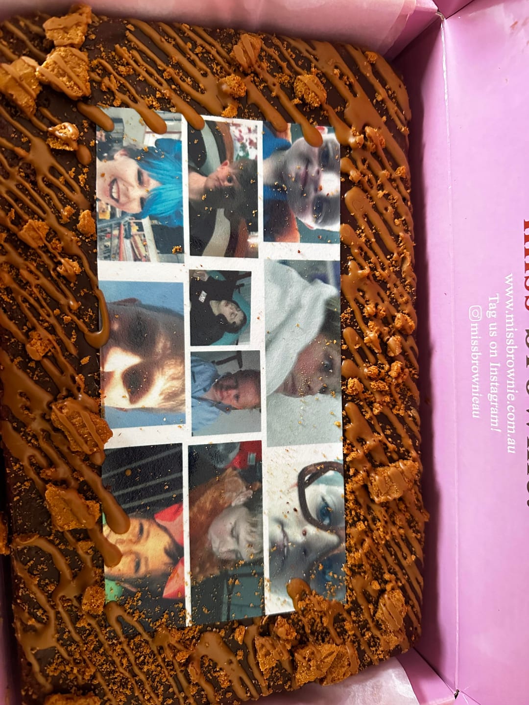 Customer photo review of Custom Image Brownie