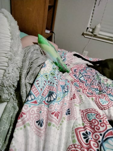 Customer photo review of Personalized Dinosaur Grandson Hug This Pillow