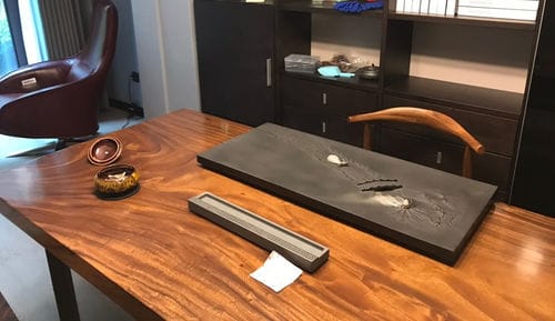 Customer photo review of Black Stone Bridge And River Tea Tray