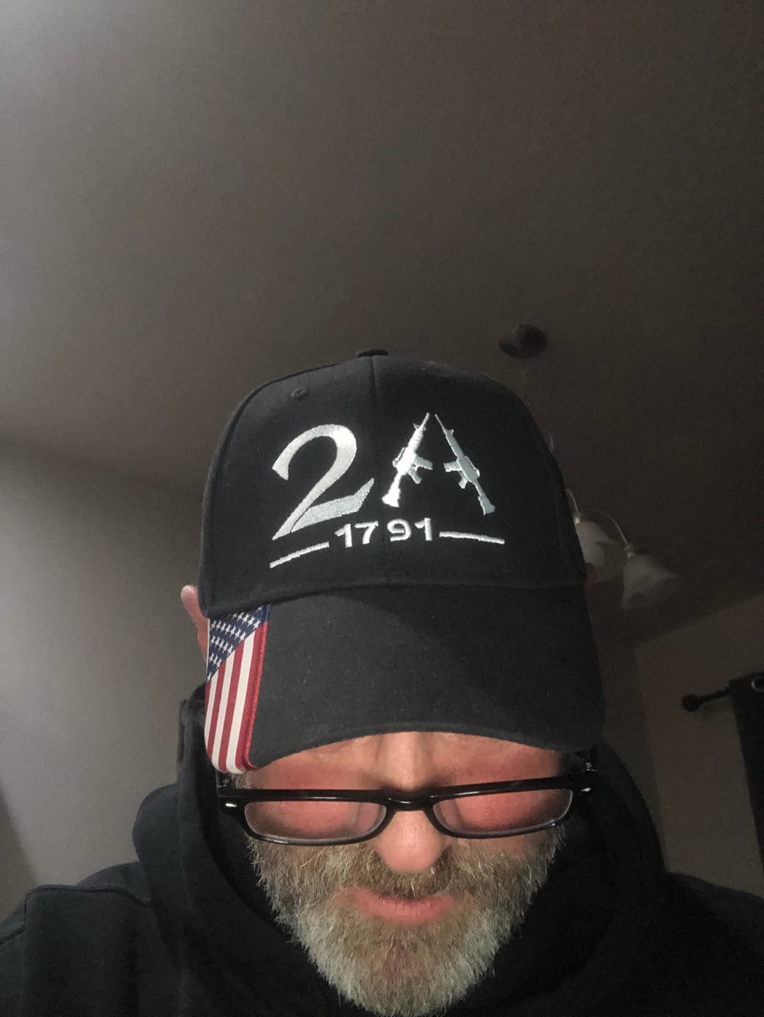 Customer photo review of 2nd Amendment 2A Limited Edition Black Embroidered Hat