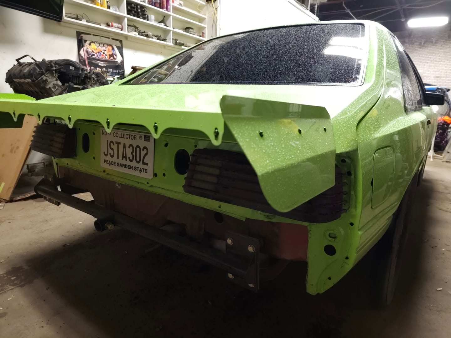 Customer photo review of Motion Raceworks Foxbody Mustang Hatchback 15" Strutless Drag Wing 31-140