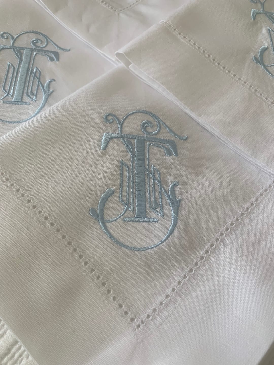 Customer photo review of Cotton Linen Hemstitch Tablecloth
