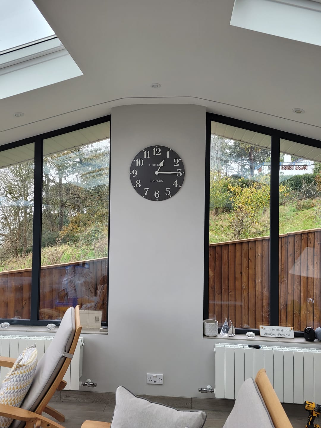 Customer photo review of Thomas Kent London. Arabic Wall Clock 20" (51cm) Dolphin Grey