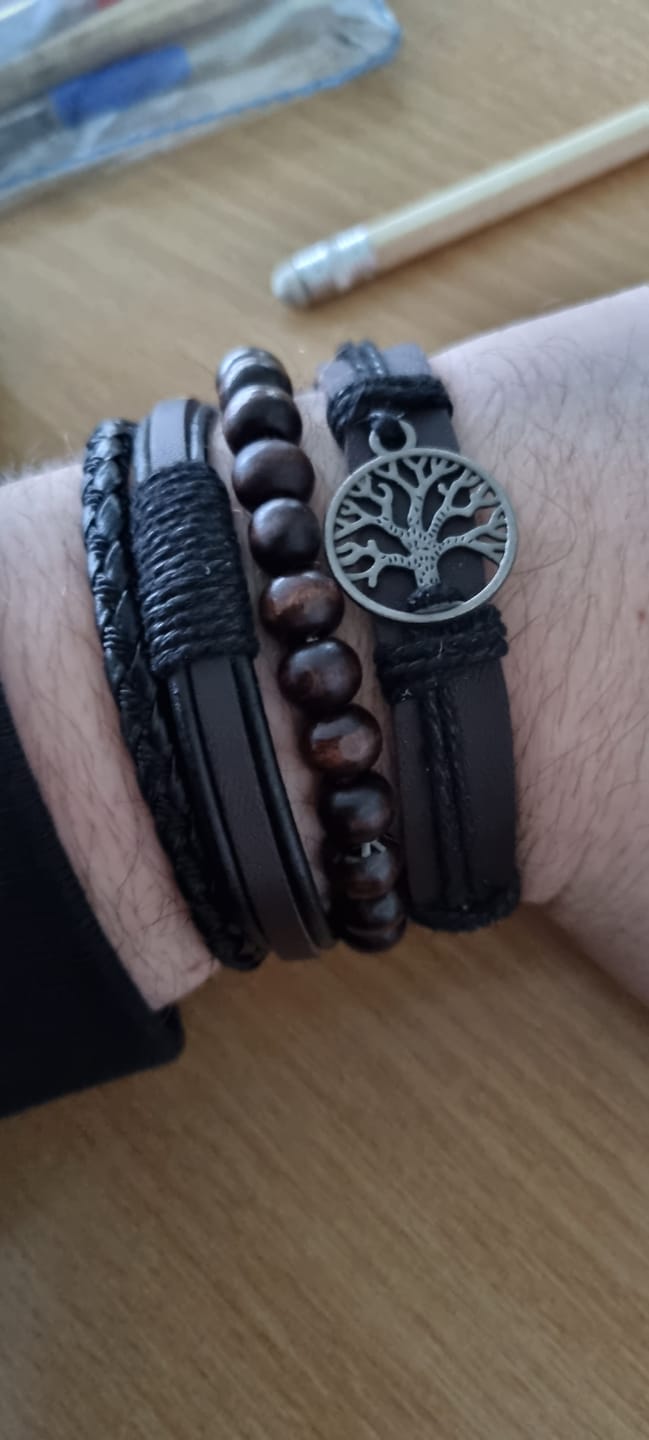 Customer photo review of Yggdrasil - High Quality Leather Bracelet