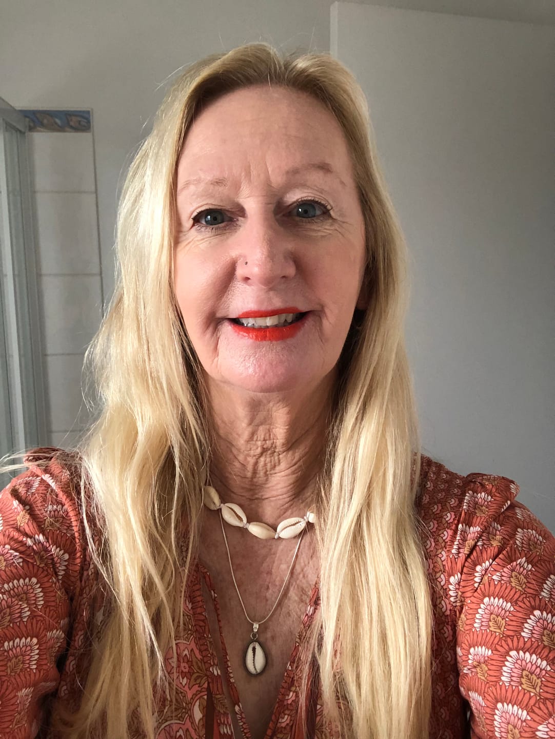 Customer photo review of Cowrie Shell Necklace