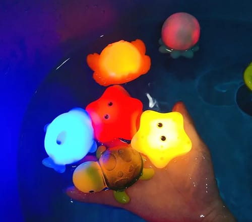 Customer photo review of Luminous Sea Creatures For The Bathtub