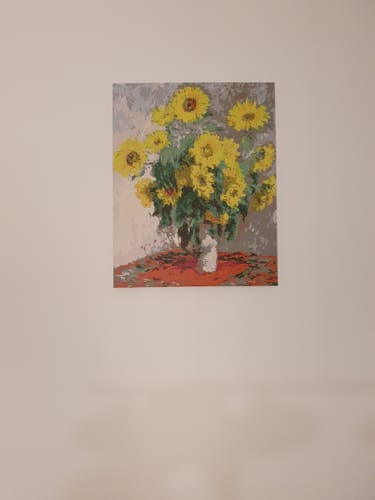 Customer photo review of Malen nach Zahlen - Blumenstrauß der Sonnenblumen - Claude Monet