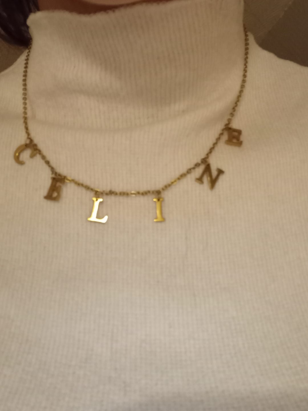 Customer photo review of Collier Personnalisable Initiales