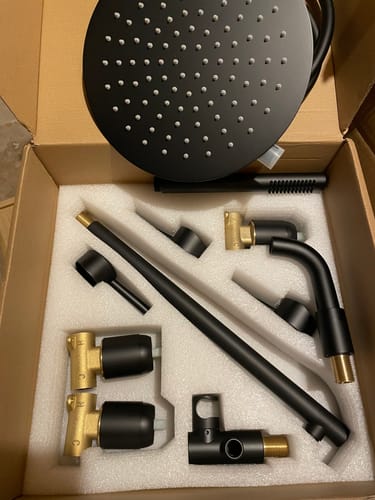 Customer photo review of Ensemble de bain noir mat