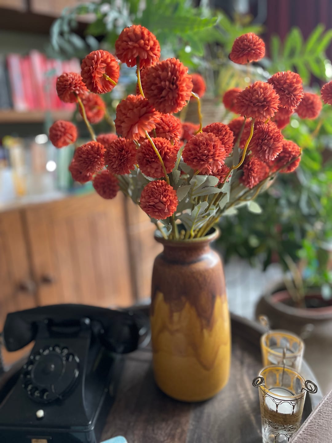 Customer photo review of Zijden Kiku Bloemen - Omber