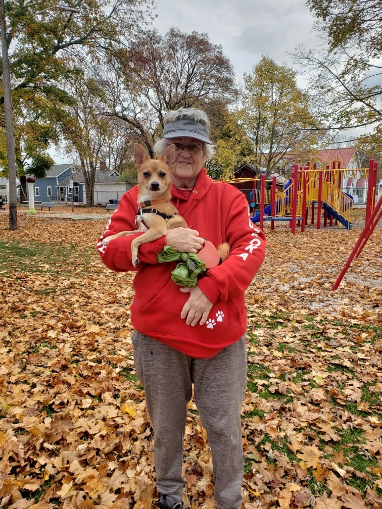 Customer photo review of Muskoka Pooch Adult Pet Hoodie
