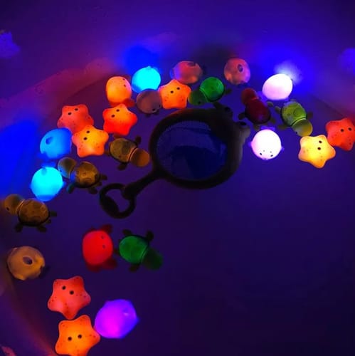Customer photo review of Luminous Sea Creatures For The Bathtub