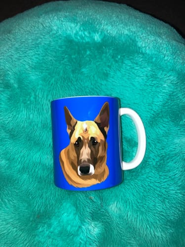 Customer photo review of Custom Pet Print Coffee Mug
