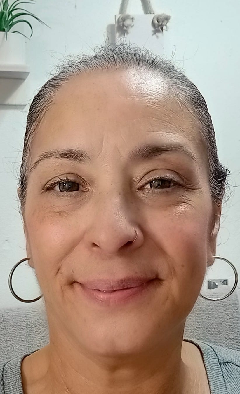 Customer photo review of Vela Grey Prescription Colored Contact Lenses