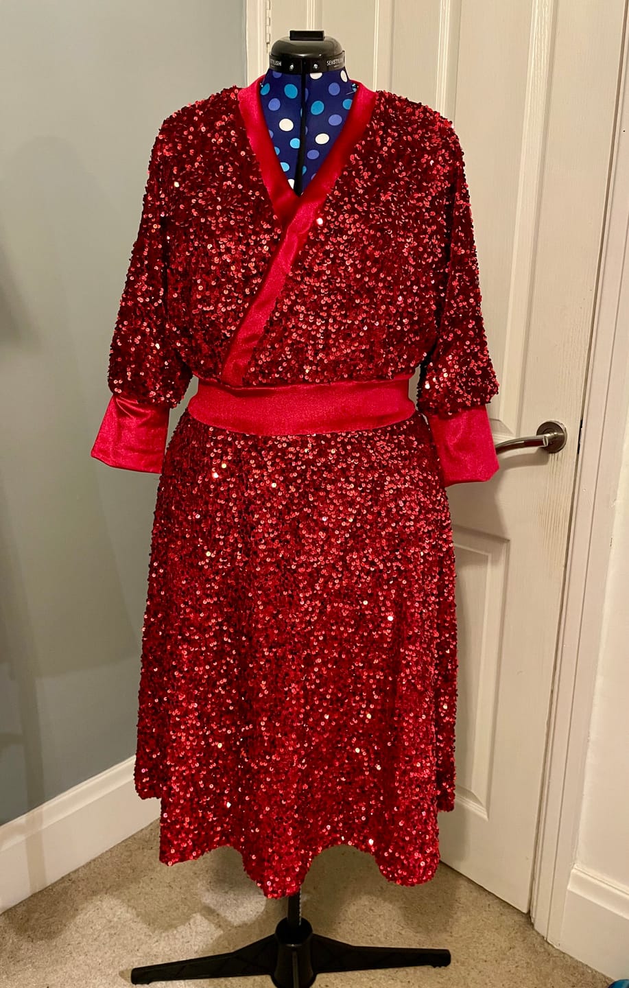 Customer photo review of Heavy Sequin Velvet Fabric