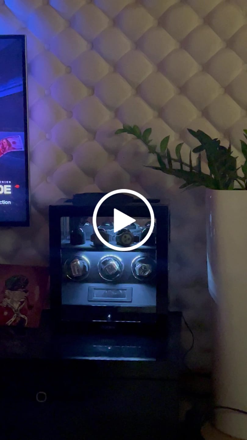 Customer video review of Fingerprint Lock 3 Watch Winders with Extra 4 Watches Storage LCD Remote Control - Black