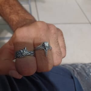 Customer photo review of Raven Skull Ring