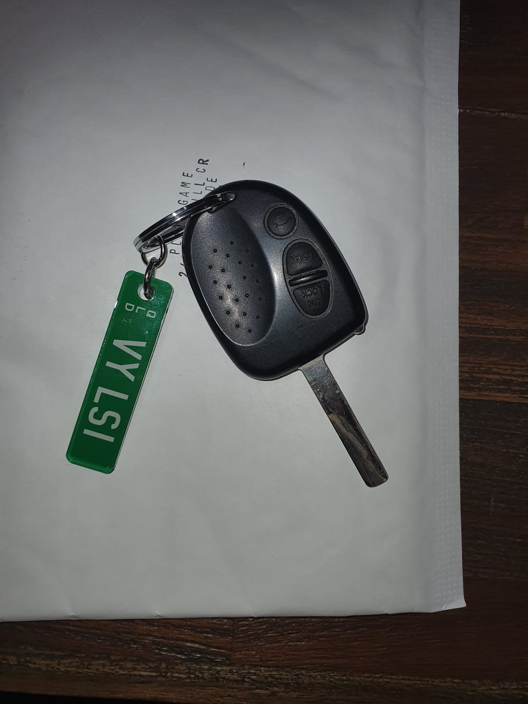 Customer photo review of QLD Prestige Licence Plate Custom Keychain