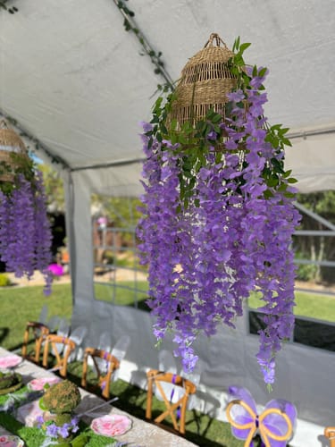 Customer photo review of Bulk 12Pcs Artificial Wisteria Vine Garland Wedding Hanging Flower Wisteria Garland Wholesale