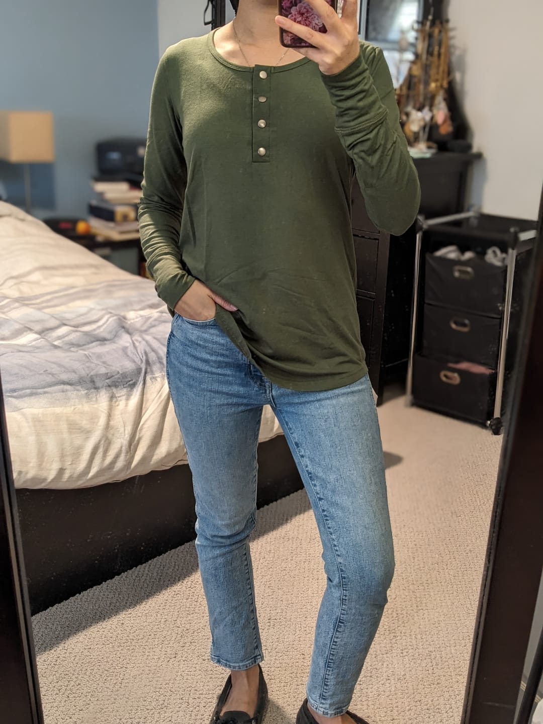 Customer photo review of *Freshly Baked* Long Sleeve Henley