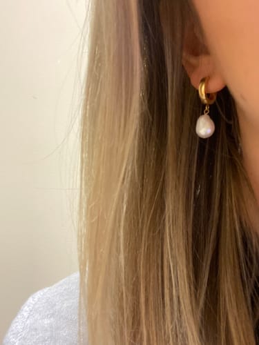 Customer photo review of Grace Hoops - Gold