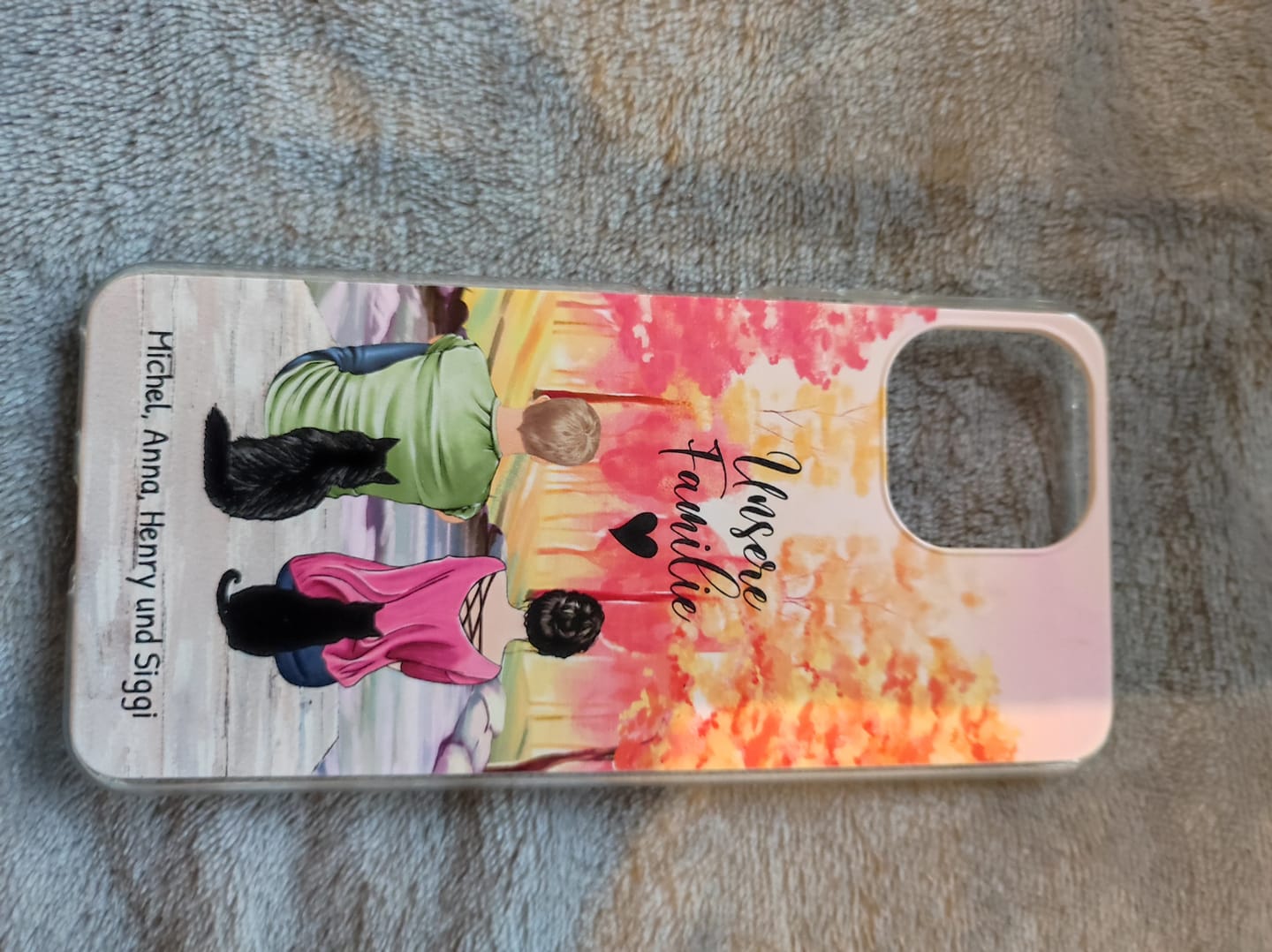 Customer photo review of Unterwegs mit Haustier Pärchen - Individuelle Handyhülle
