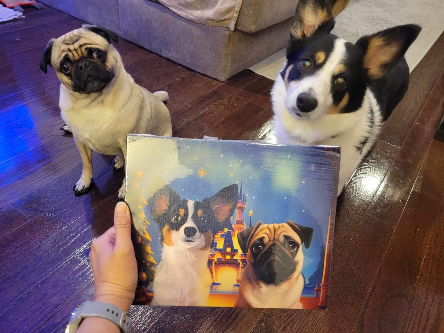 Customer photo review of Custom Pet Portrait - 2 Pet