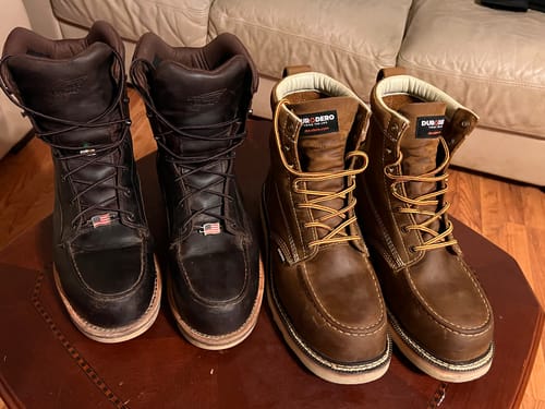 Customer photo review of 8 Inch Moc Steel Toe Boot