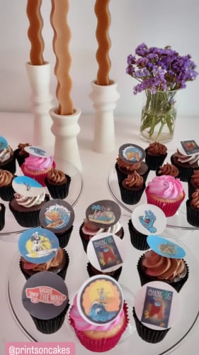 Customer photo review of Wafer Paper (0.3mm thin) - 12 x 5 cm Pre-cut Cupcake Custom Edible Images