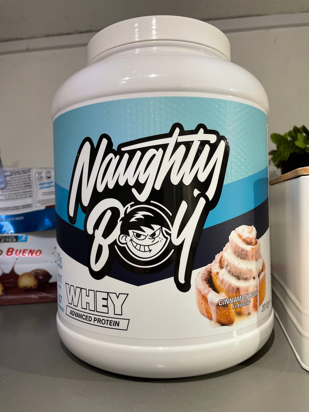 Customer photo review of NAUGHTY BOY® Advanced Whey 2kg + FREE Bullet Shaker