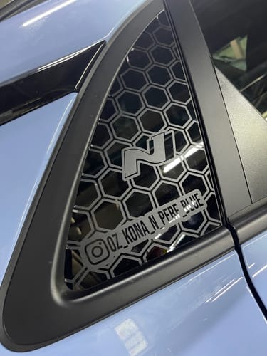 Customer photo review of Custom Quarter Window Sticker Pack (left and right)