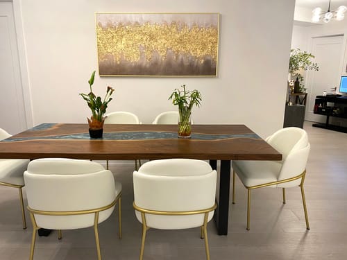 Customer photo review of 'Gold & Neutral' Painting with Gold Frame (60"W x 30"H)
