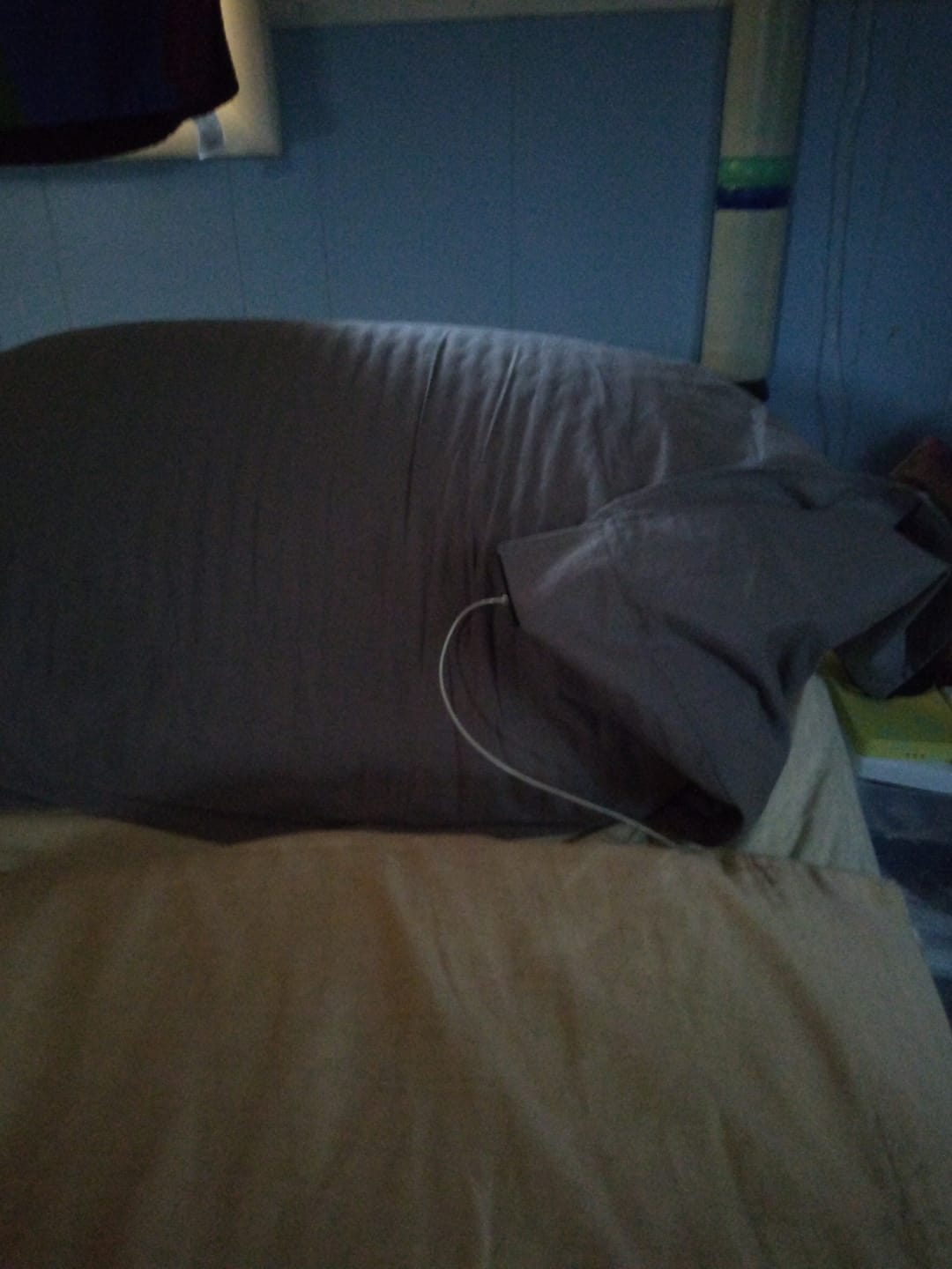 Customer photo review of Groundluxe Grounding Pillowcase w/ 15 Ft Cord - King & Queen Size in Beige or Gray