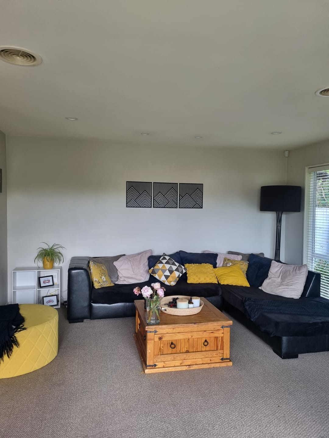 Customer photo review of Geometric Mountain Wall Art Trio