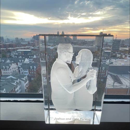 Customer photo review of 3D Crystal - Your Favourite Photo