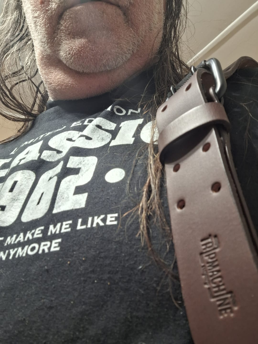 Customer photo review of belt - tobacco brown double pin