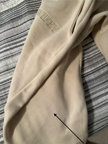 Customer photo review of Wifey Statement Sweatpants - Champagne