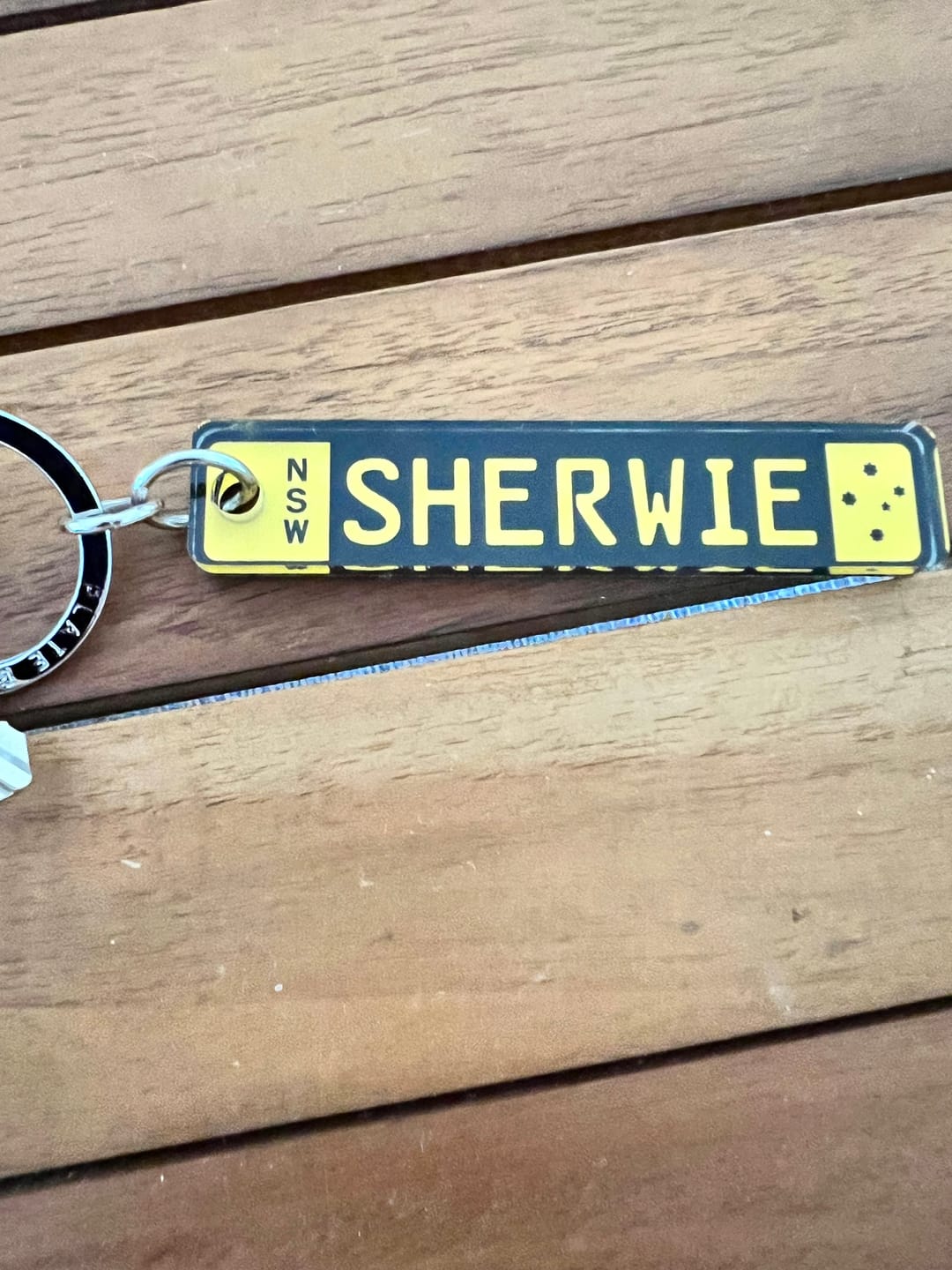 Customer photo review of NSW Euro Licence Plate Custom Keychain 🇪🇺