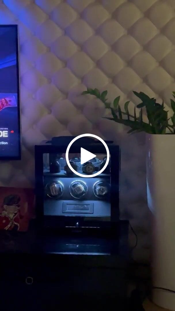 Customer video review of Fingerprint Lock Watch Winders with 4 Watch Holders