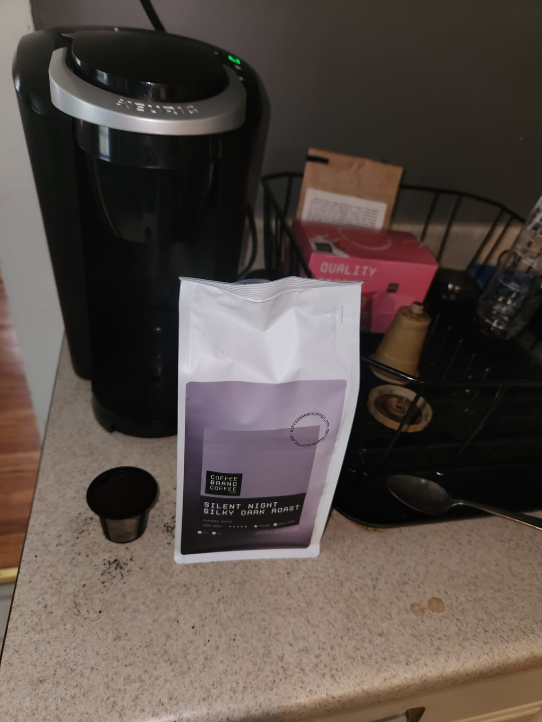 Customer photo review of Silent Night Silky Dark Roast