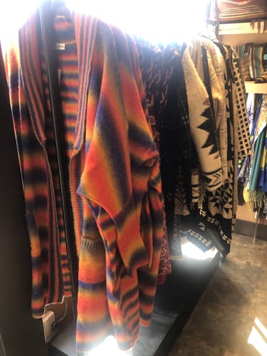 Customer photo review of WOMEN'S LONG SLEEVE OPEN FRONT POCKETS COLORBLOCK CARDIGAN