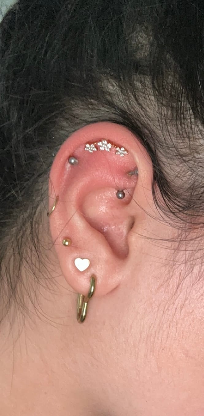 Customer photo review of Flowerish Piercing | Titan