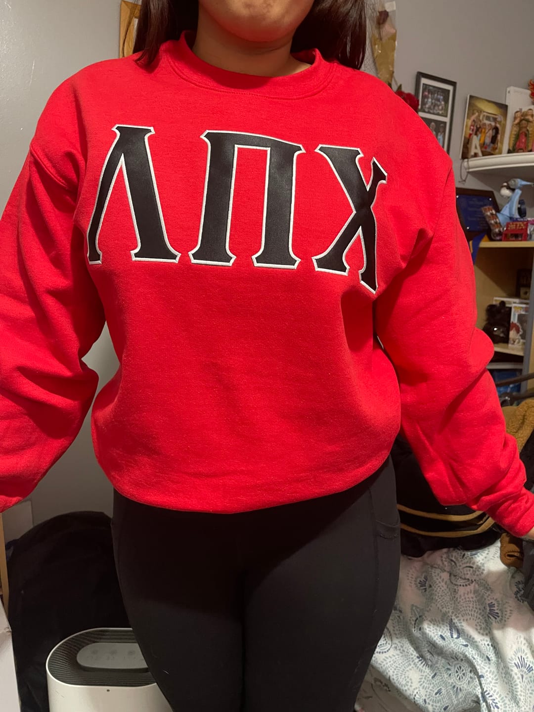 Customer photo review of LPC Minimalist Stitched Letter Crew