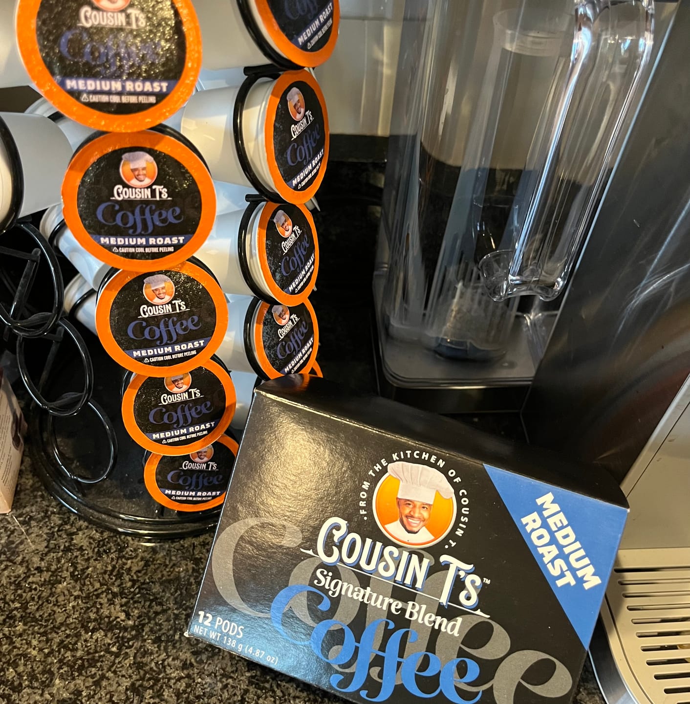 Customer photo review of Cousin T's Signature Blend Medium Roast Coffee