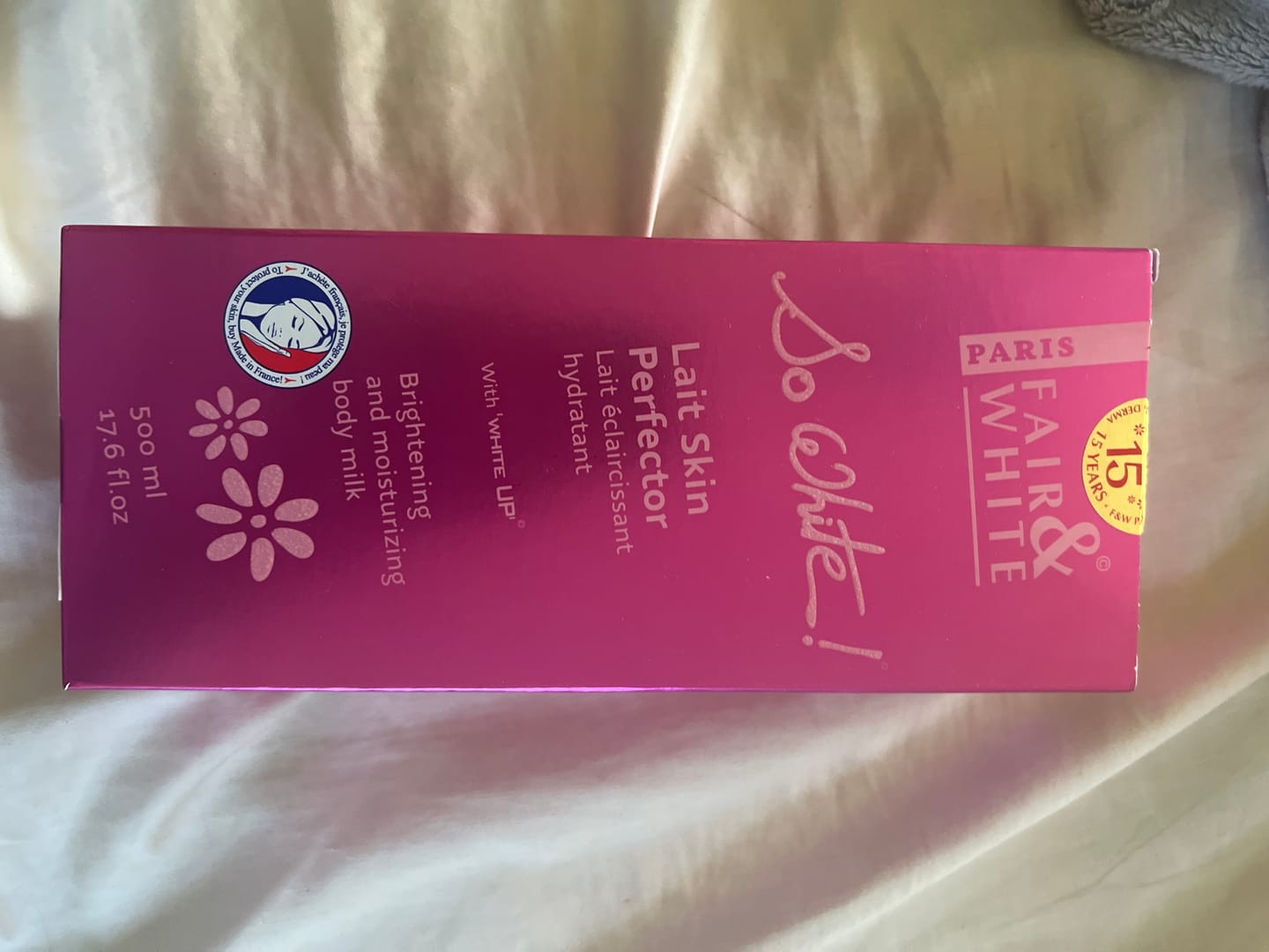 Customer photo review of Fair and White So White Skin Perfector Body Lotion 500ml / 16.90 fl oz