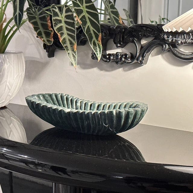 Customer photo review of Oval Fluted Green Marble Bowl