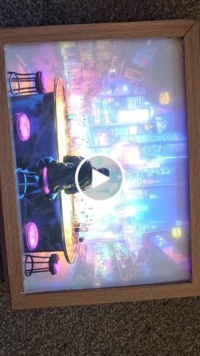 Customer video review of Urban Nights Bar Man Light Painting Artwork Table Lamp Night Light
