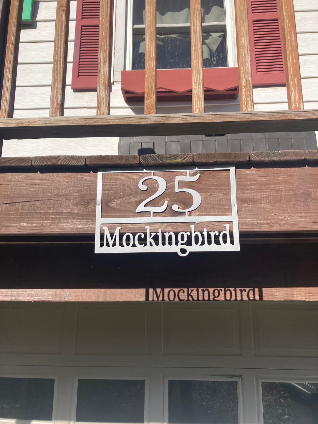 Customer photo review of Home Address Plaque - 3 Sizes - Personalized Metal Street Name and House Numbers Sign