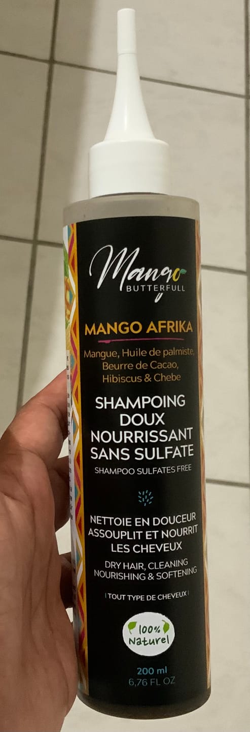 Customer photo review of Shampoing doux sans sulfates -   MANGO AFRIKA