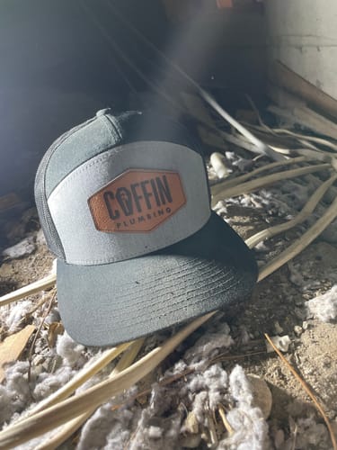 Customer photo review of Flat Bill Seven-Panel Leather Patch Hat - Richardson 168